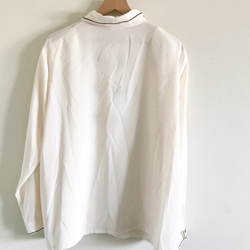Koret Vintage Cream Victorian Embellished Blouse - Picture 7 of 9